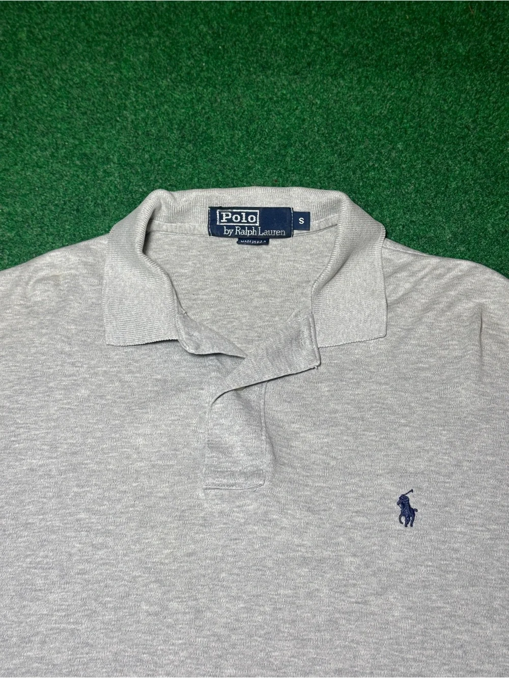 Polo Ralph Lauren Vintage Polo Small Oversized Gray USA Made 90s 21x26